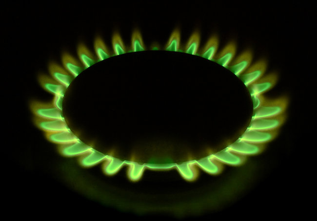 Green Gas Flame